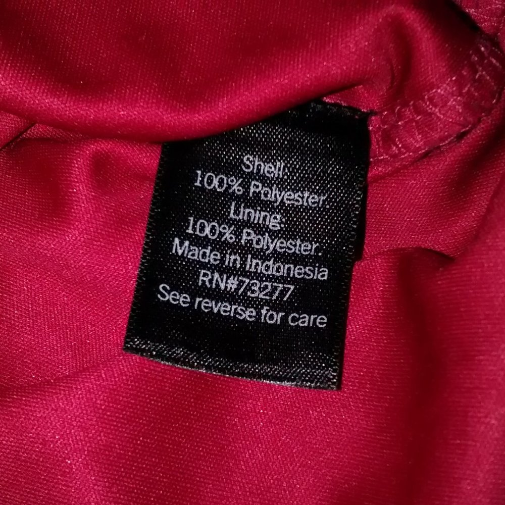 Like New Simply Vera Vera Wang Patterned Red Blouse, Keyhole Tie Front , Size M - Picture 5 of 6
